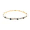 Sapphire Diamond Flexible Bangle