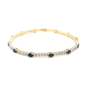 Sapphire Diamond Flexible Bangle