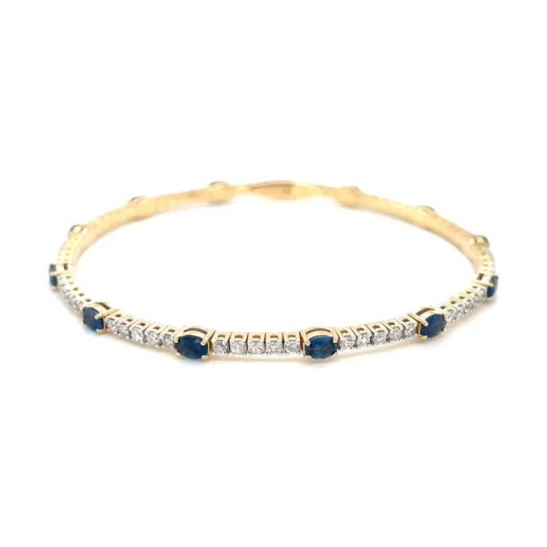 Sapphire Diamond Flexible Bangle