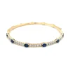 Sapphire Diamond Flexible Bangle