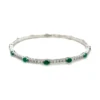 Emerald Diamond Flexible Bangle