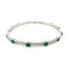 Emerald Diamond Flexible Bangle
