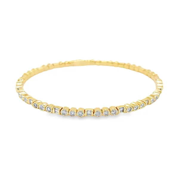 Diamond Flexible Bangle Bracelet