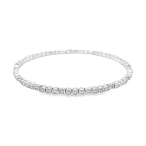 Flexible Diamond Bangle Bracelet