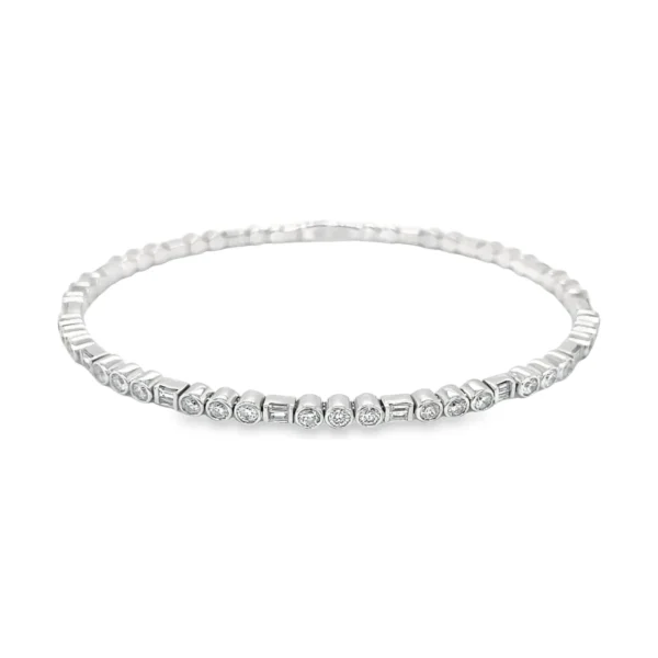 Flexible Diamond Bangle Bracelet