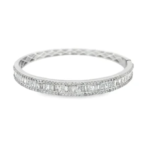 Baguette Diamond Bangle Bracelet