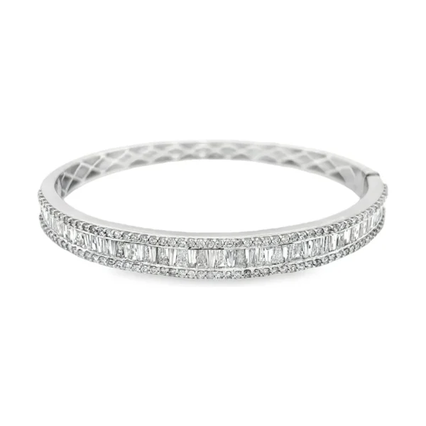 Baguette Diamond Bangle Bracelet