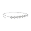 Floral Diamond Bangle Bracelet