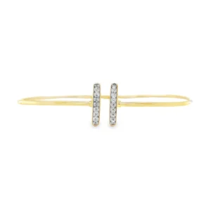Double Bar Diamond Bangle