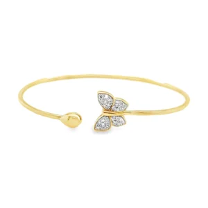 Butterfly Diamond Bangle Bracelet