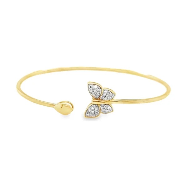 Butterfly Diamond Bangle Bracelet