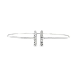 Diamond Bar Flexible Bangle