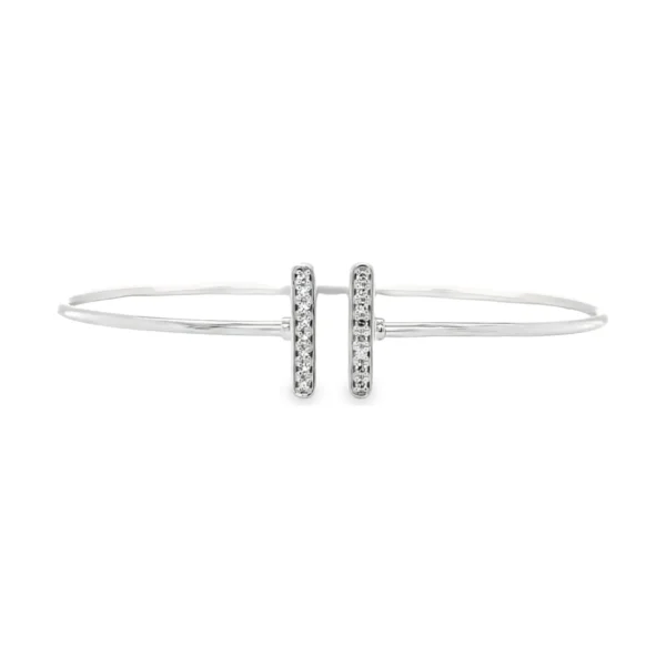 Diamond Bar Flexible Bangle