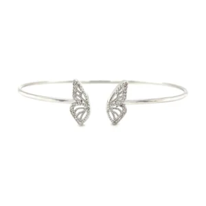 Butterfly Diamond Bangle Bracelet