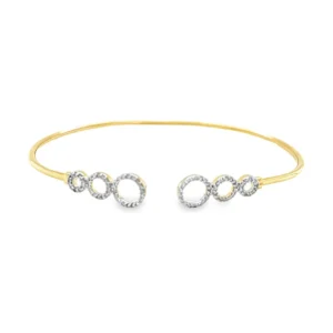 Circle Diamond Open Bracelet