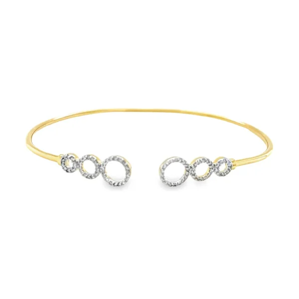 Circle Diamond Open Bracelet