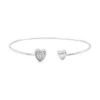 Heart Diamond Flexible Bangle