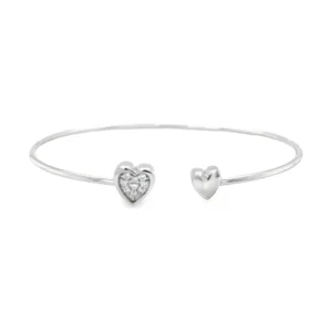 Heart Diamond Flexible Bangle