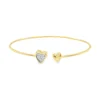 Diamond Heart Flexible Bangle
