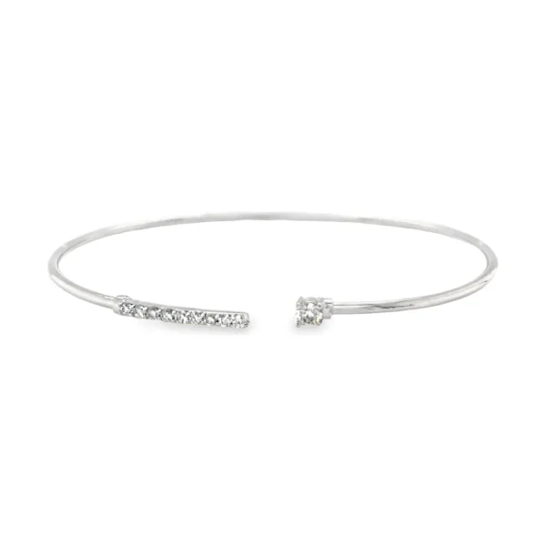 Flexible Diamond Open Bangle
