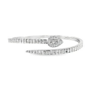 Diamond Bypass Bangle Bracelet