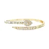 Snake Diamond Bypass Bangle