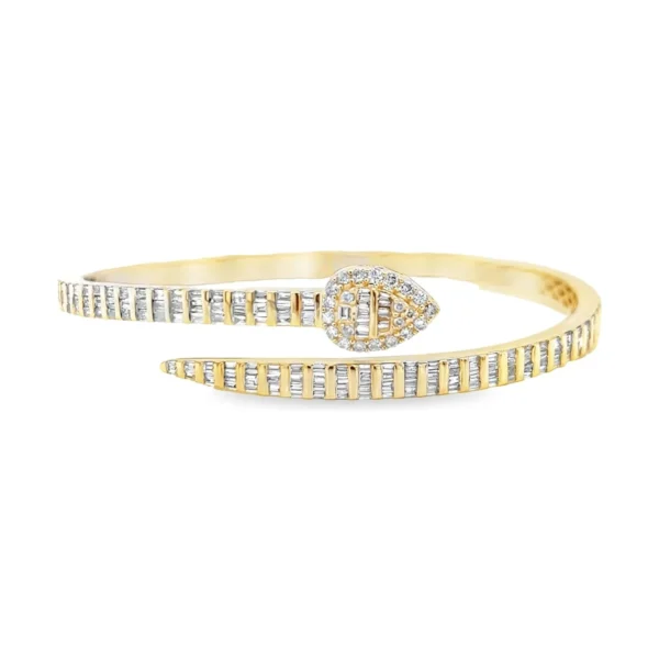 Snake Diamond Bypass Bangle