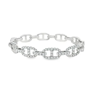 Diamond Link Bangle Bracelet