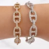 Diamond Link Bangle Bracelet