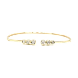 Bezel Diamond Open Bangle