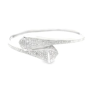Diamond Bypass Bangle Bracelet