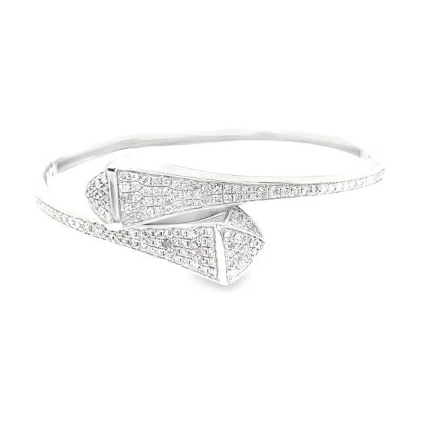 Diamond Bypass Bangle Bracelet