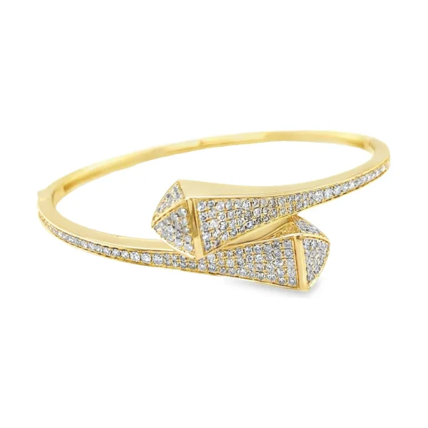 Bypass Diamond Bangle Bracelet