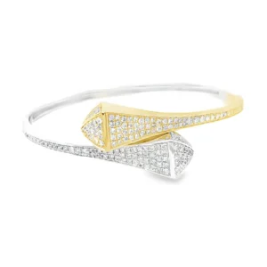Diamond Bypass Bangle Bracelet