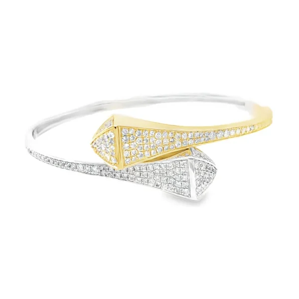 Diamond Bypass Bangle Bracelet