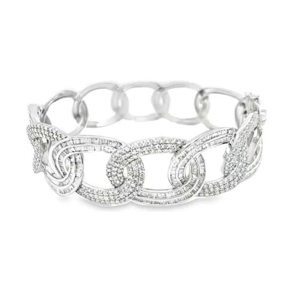 Diamond Chain Link Bangle
