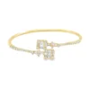 Baguette Diamond Bypass Bangle