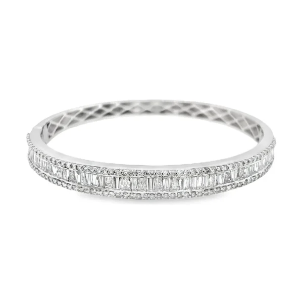 Baguette Diamond Bangle Bracelet