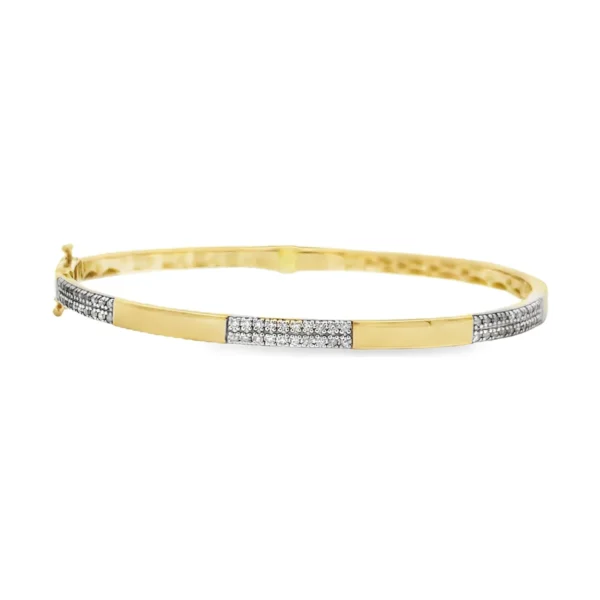 Diamond Station Bangle Bracelet