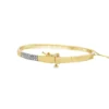 Diamond Station Bangle Bracelet