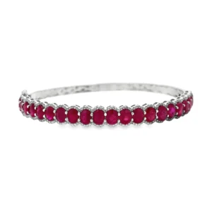 Ruby Diamond Bangle Bracelet