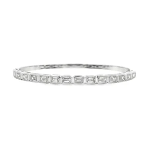 Emerald Cut Diamond Bangle