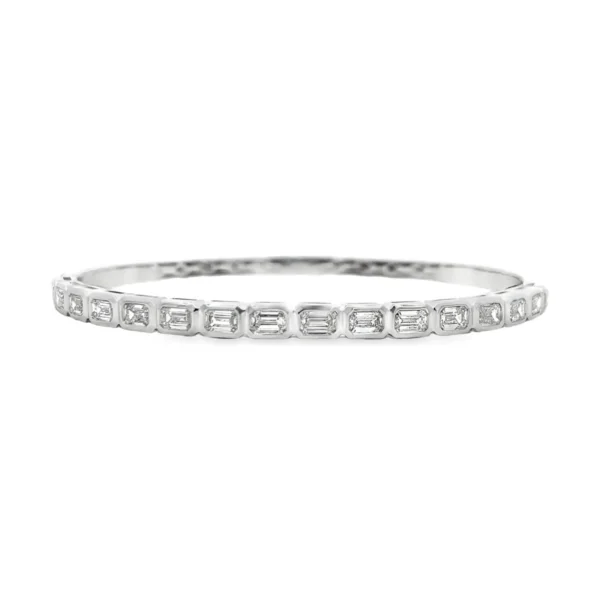 Emerald Cut Diamond Bangle