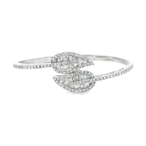 Diamond Leaf Bypass Bangle