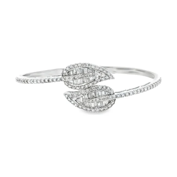 Diamond Leaf Bypass Bangle