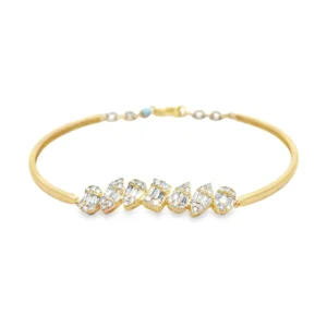 Cluster Diamond Bangle Bracelet