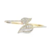 Diamond Leaf Bangle Bracelet