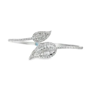 Diamond Leaf Bypass Bangle