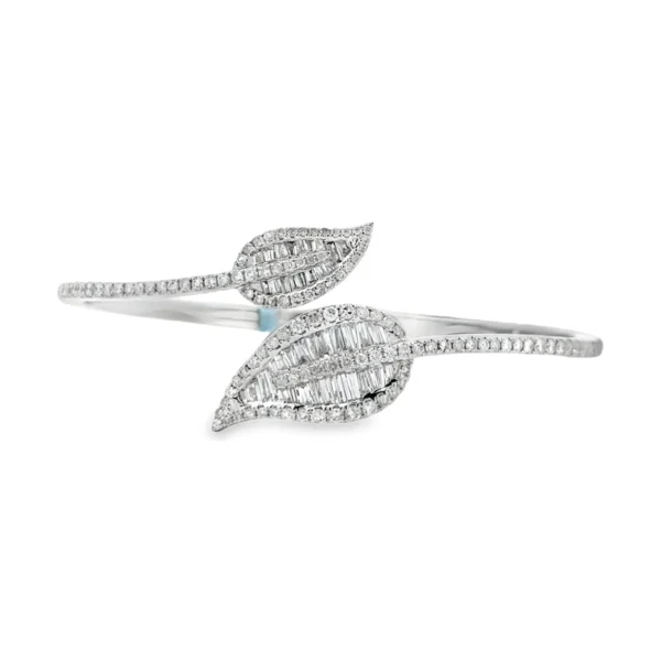 Diamond Leaf Bypass Bangle