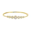 Halo Diamond Bangle Bracelet